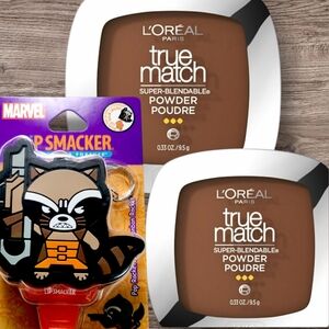 2 L'Oreal True Match Super-Blendable Powder - N11 Deep Brown + GIFT LIP SMAKER